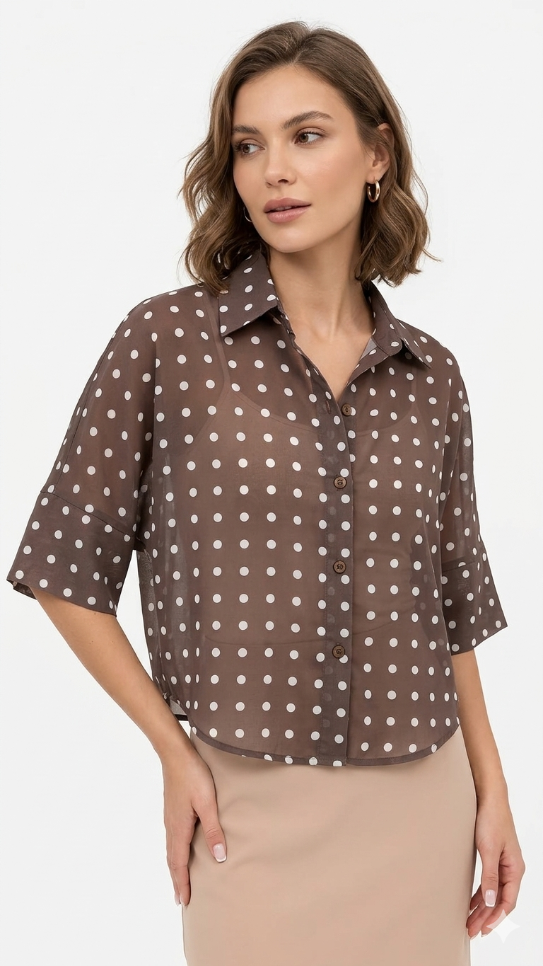 Espresso Polka Dot Shirt